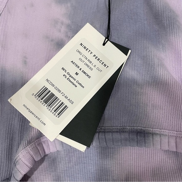 Ninety Percent NWT Organic Cotton Rib Cutout Midi Dress - Picture 4 of 6